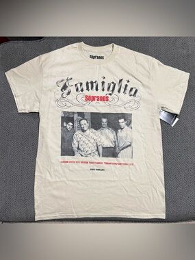 The Sopranos Official Mens Tee Sand Graphic T-Shirt 100% Cotton New Sz M, L, XL